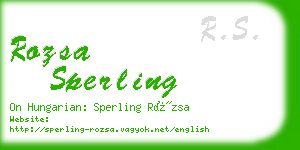 rozsa sperling business card